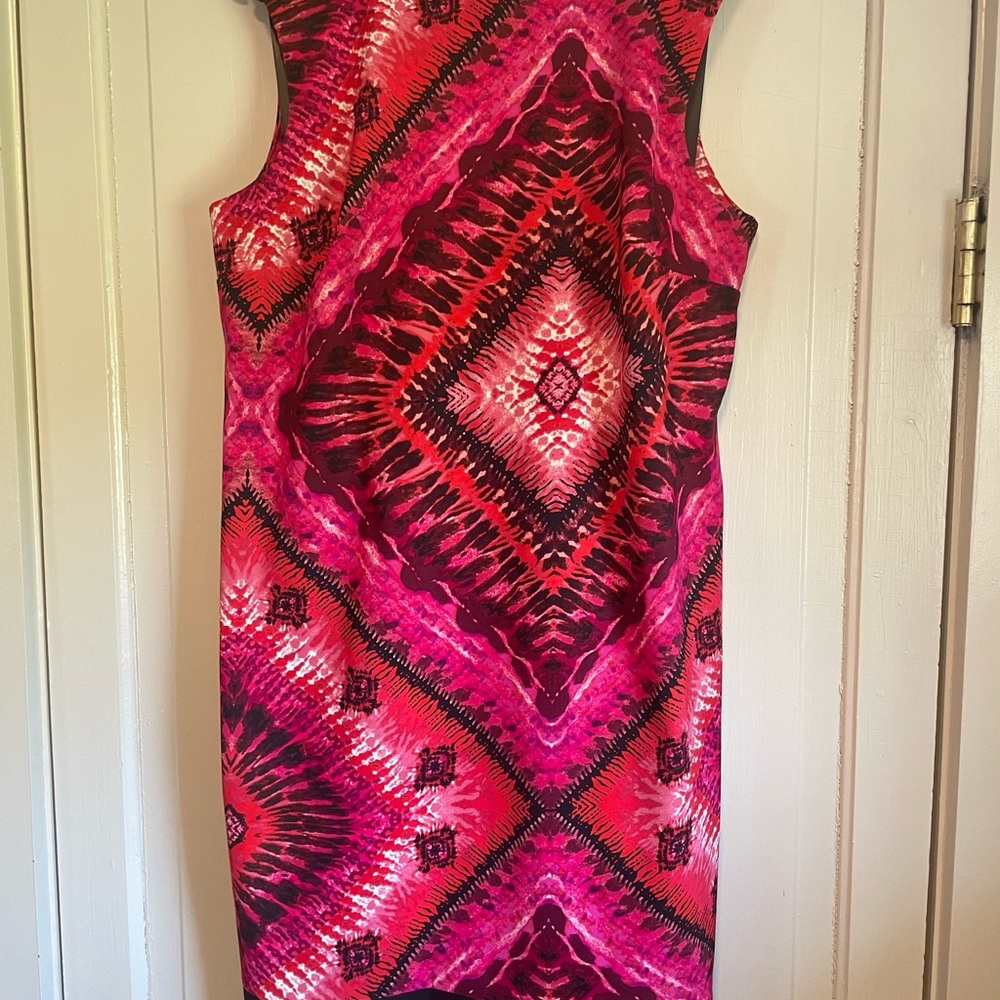 Vibrant Pink Patterned Dress